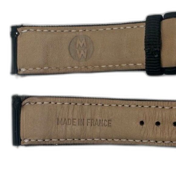 MICHELE 18mm Black Grosgrain Strap Retail $100 Silver Buckle - Picture 5 of 5